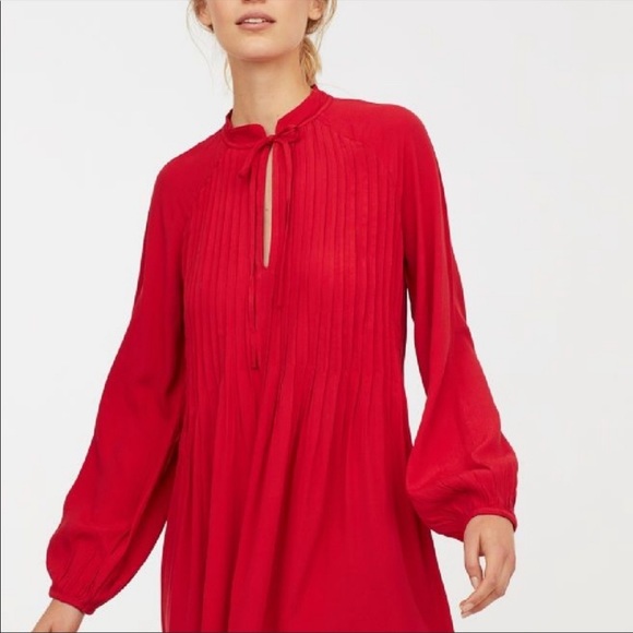 Red H&M dress ( new with tag!) size 2 - Picture 1 of 5